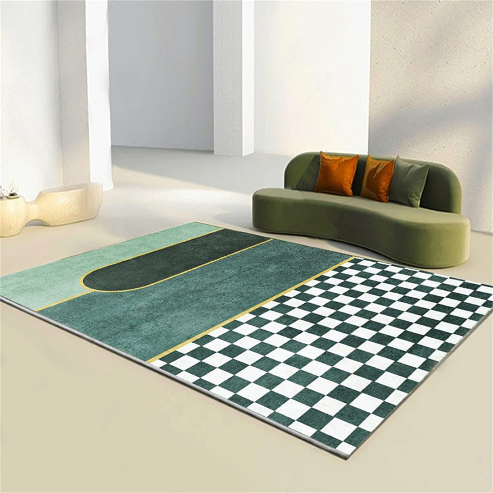 Tapis de chambre d'enfant vert pour les jeux de votre fille