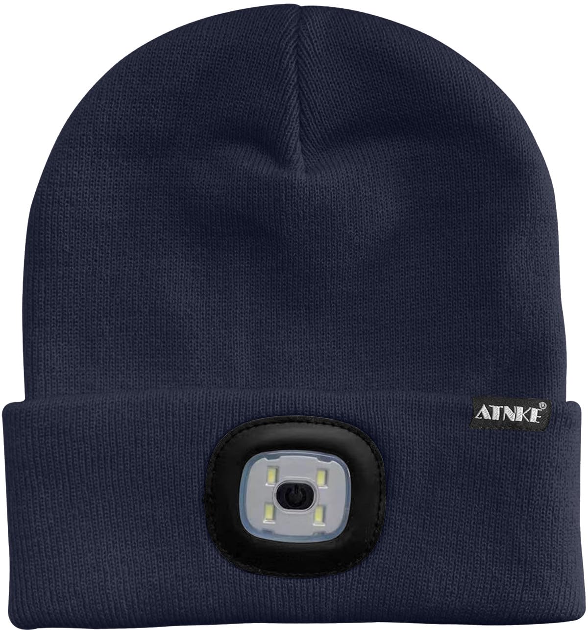 ATNKE LED Cappello Illuminato Berretto,USB Ricaricabile Cappello da Corsa 4 LED Impermeabile Luce Invernale Calda Lampada Frontale Regali per Uomo e Donna
