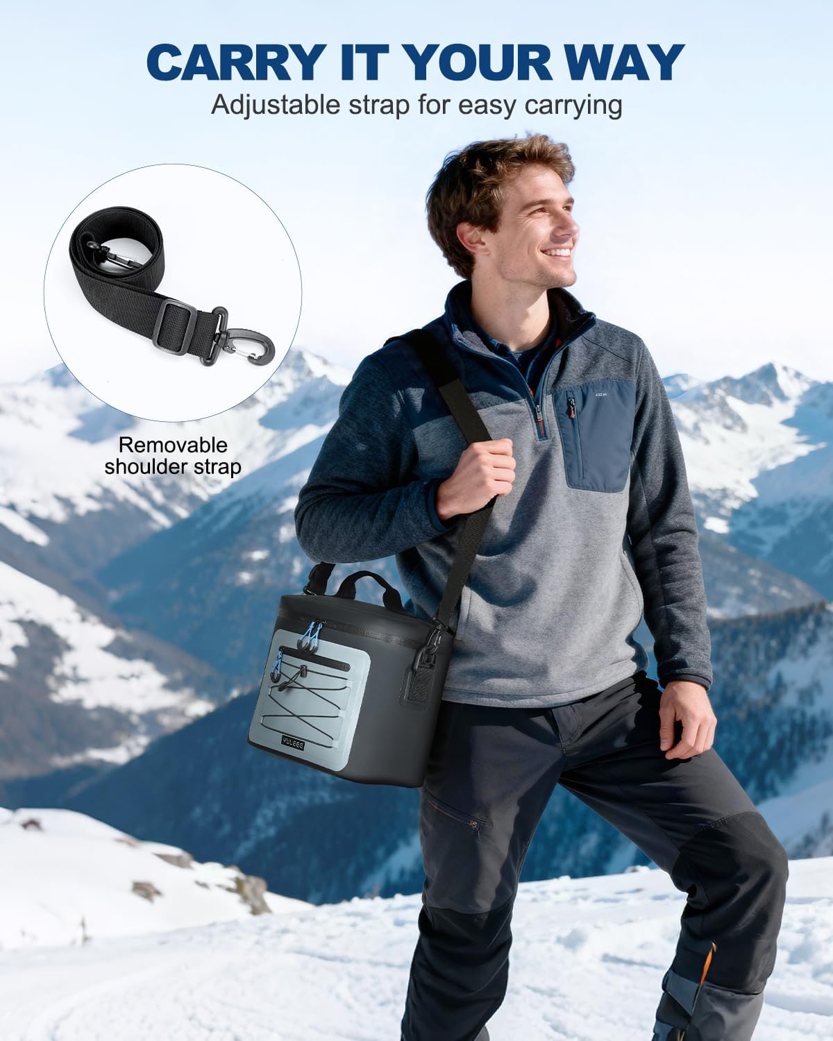 Cooler Bag, 7/16/30 Can Soft Sided Small Portable Insulated Cooling Pack, Everyday Lunch Cooler, Leakproof Ice Chest for Beach, Camping, Travel, Picnic - Image 7