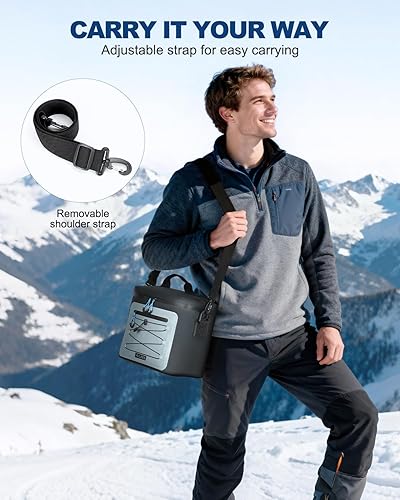 Miniatura 7 de Bolsa enfriadora, 81630 latas de lados suaves, paquete de enfriamiento aislado portátil pequeño, enfriador de almuerzo diario, baúl de hielo a