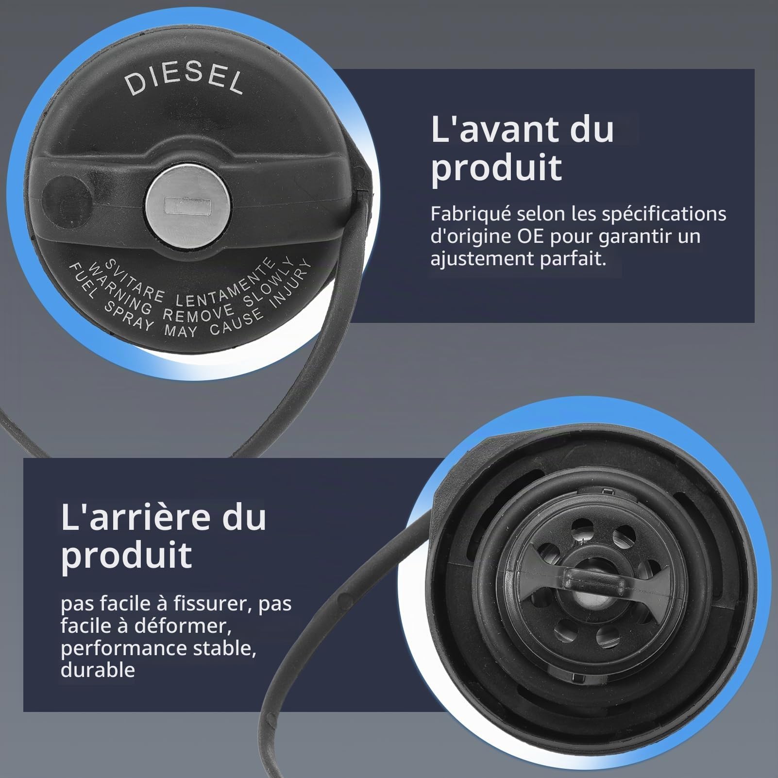 Bouchon de réservoir pour DUCATO Bus Platform/Chassis Van 71802900 verrouillable avec 2 clés