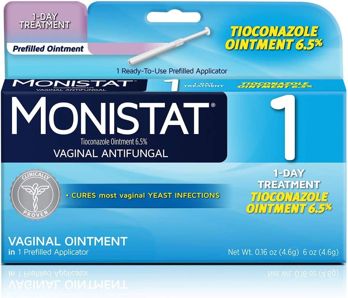Monistat 1Day Yeast Infection Treatment, Prefilled Applicator, 1 ea Health