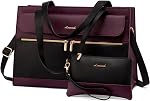 LOVEVOOK Laptop Bag for Women 15.6 Inch Laptop Tote Work Bag Computer Briefcase Waterproof Business Teacher Office Handbag