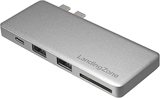 LandingZone USB Type-C Hub for MacBook Pro and MacBook Air Models A1706/A1707/A1708/A1989/A1990/A1932/A2141/A2159/A2251/A2289 Released 2016 to 2020 (Space Grey)