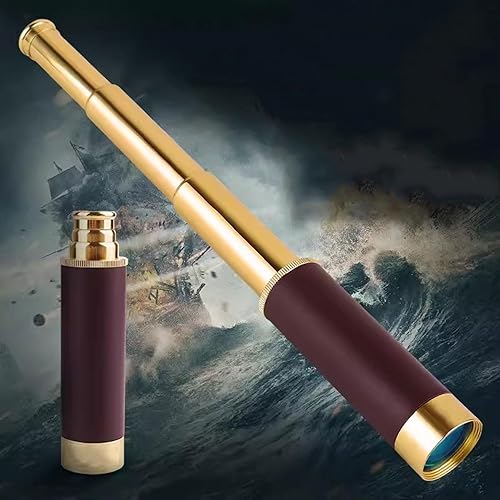 Miniatura 2 de telescopio Profesional para ver planetas Binoculares para Caza 25X32 Vintage Mini Latón Telescopio Monocular Portátil, Proyecto Retráctil Alta