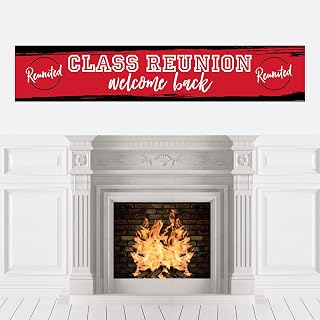 Big Dot of Happiness Reunited Red - School Class Reunion Party Decorations Party Banner