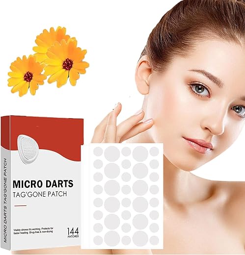 Mokleva MicroDarts Tag'Gone Skin Tag &amp; Wart Removal Patches Waterproof Hydrocolloid Dots, Gentle &amp; Effective Remover For A...