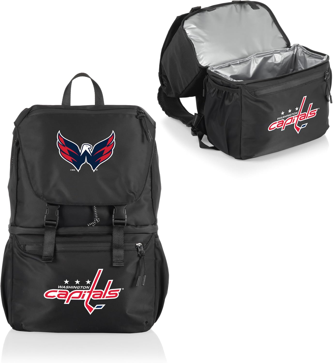 PICNIC TIME Tarana Made with Recycled Material, Soft Backpack, Upcycled Cooler Bag, Carbon Black, 11.22 x 7.283 x 16.929