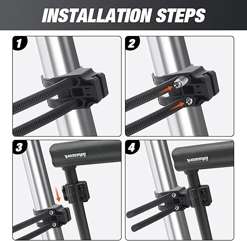 Miniatura 5 de Cerradura de bicicleta, cerradura antirrobo de bicicleta resistente, 4 pies de seguridad para bicicleta con 3 llaves, cerraduras en U con soporte de