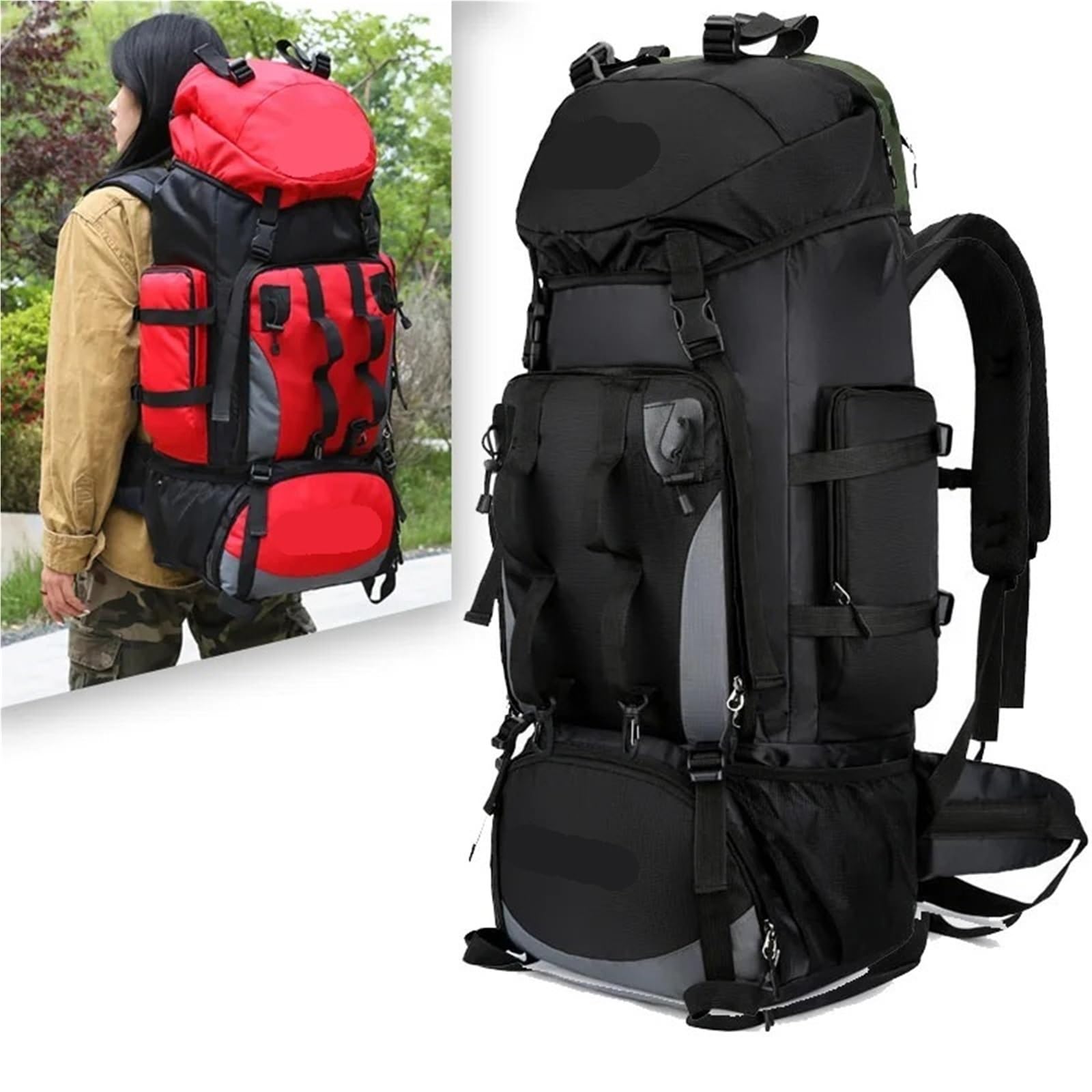 Outdoor-Rucksack 90L Wasserdicht Wandern Camping Rucksack Trekking Tasche Große Kapazität Reise Outdoor Sport Taschen Ausrüstung Männer