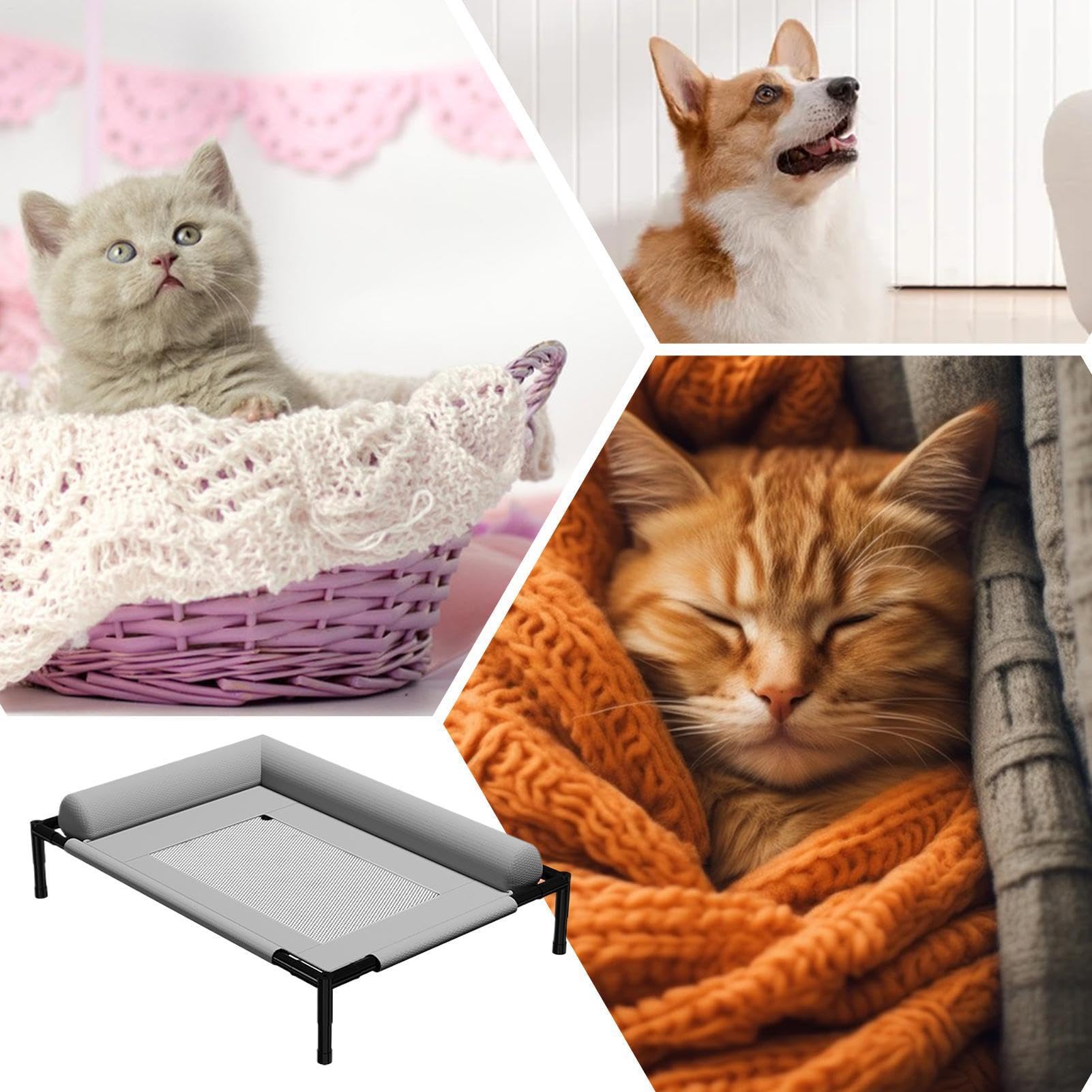Cuccie Per Cani Elevate Lettino Ammortizzato Elevato Traspirante Per Cani | Divano Per Animali Domestici Lavabile Per , Giocare, , Cuccioli, Anziani Gatti E Conigli Per Casa E Esterni