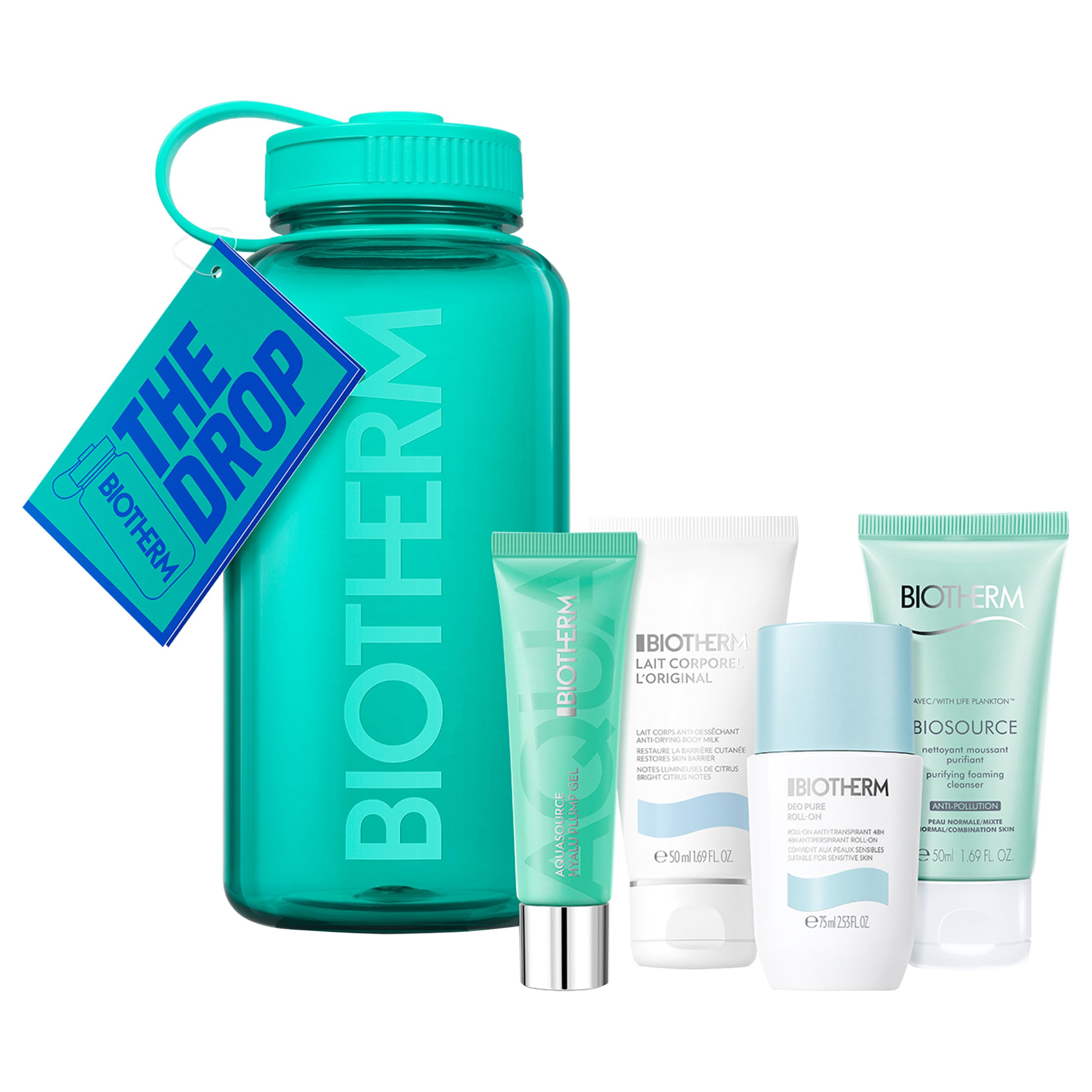 Biotherm Aqua Drop-Set Grün, erfrischendes Reiseset, normale Haut