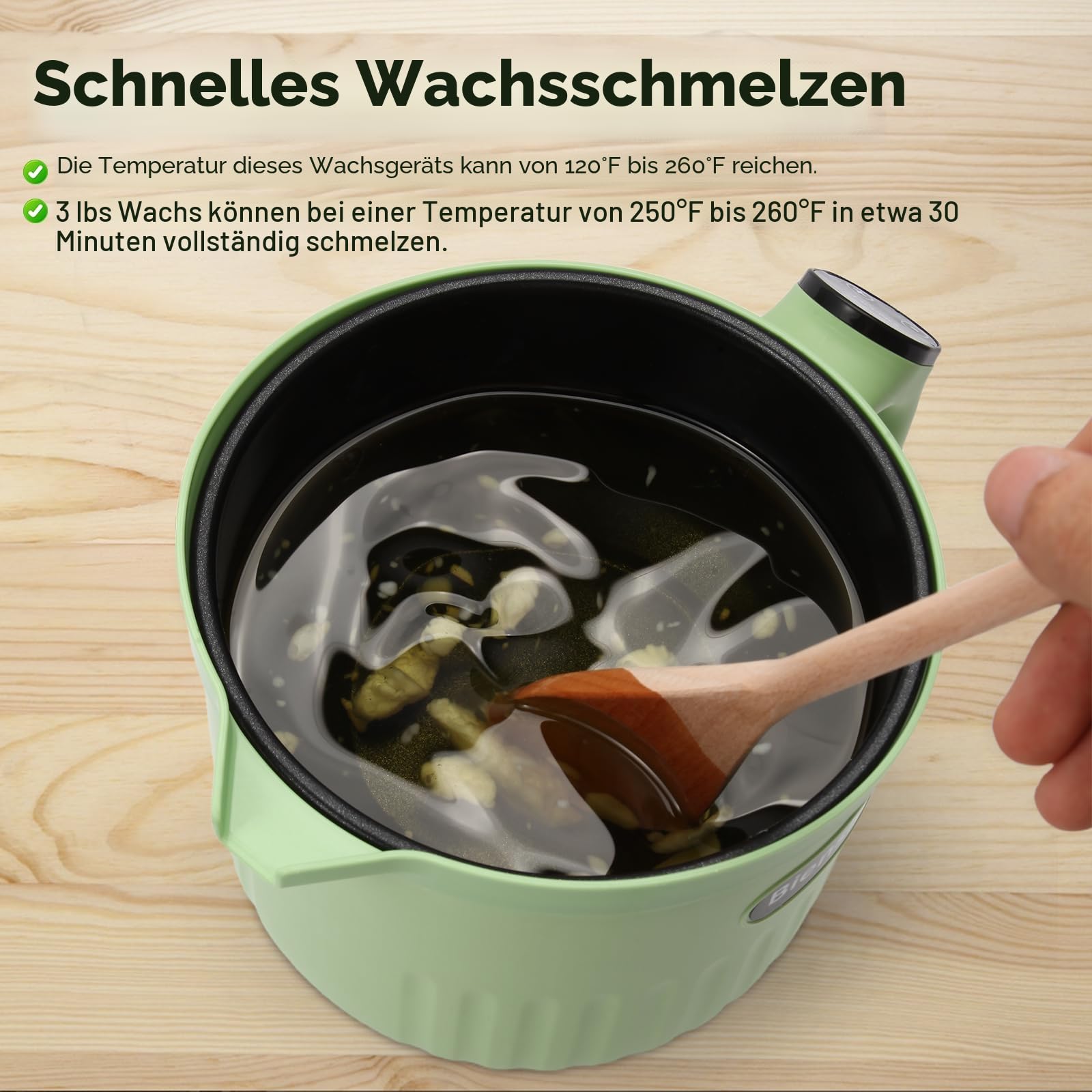 Elektrischer Wachsschmelztiegel 1,5L Digitaler Touchscreen Antihaftbeschichtung Präzise Temperaturkontrolle Kerzenherstellung Seifenherstellung