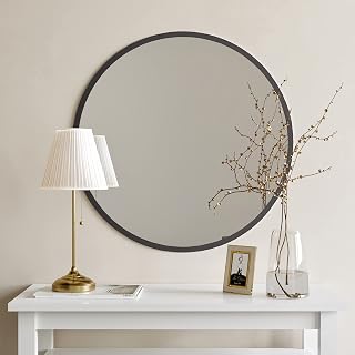 Dmora Specchio Nenani 60x60h cm Nero Forma Rotondo Tipologia a Parete, Colore...