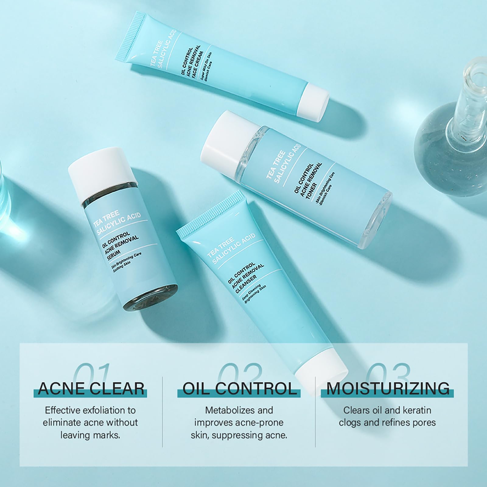 Tea Tree Acne Skin Care Sets & Kits - Salicylic Acid Acne Removal