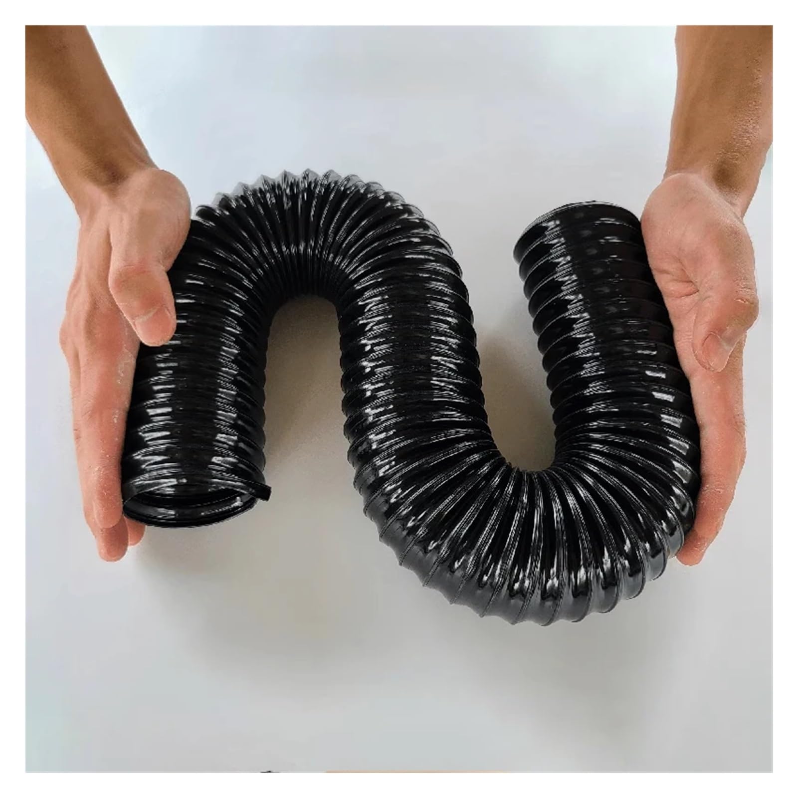 Tubo flessibile for aspirazione fumi e polvere trasparente in PU, lunghezza 1-5 metri, spessore 0,63 mm, diametro interno 25-100 mm(3 METER_INNER DIAMETER 38MM)