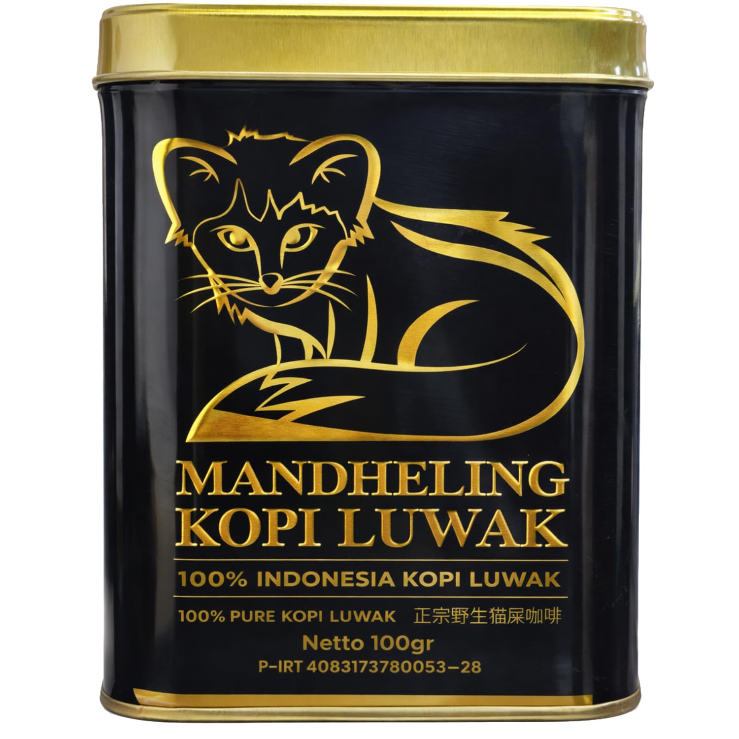 Worcas Mandheling Wild Kopi Luwak Premium Indonesian Coffee Tin
