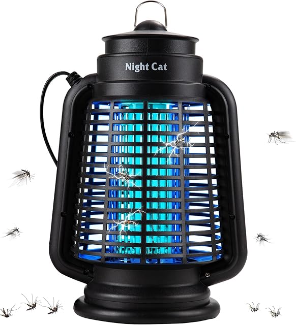 Night Cat Electric Mosquito Killer Lamp 4200V Powerful Bug Zapper Fly Killing Lamp 18W Insect Killer for Indoor and Garden