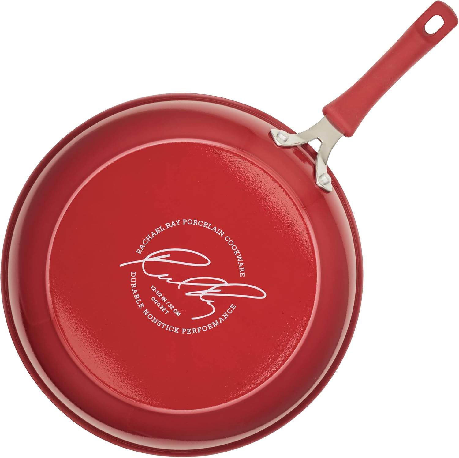 Rachael Ray Cook + Create Nonstick Frying Pan/Skillet, 12.5 Inch, Red