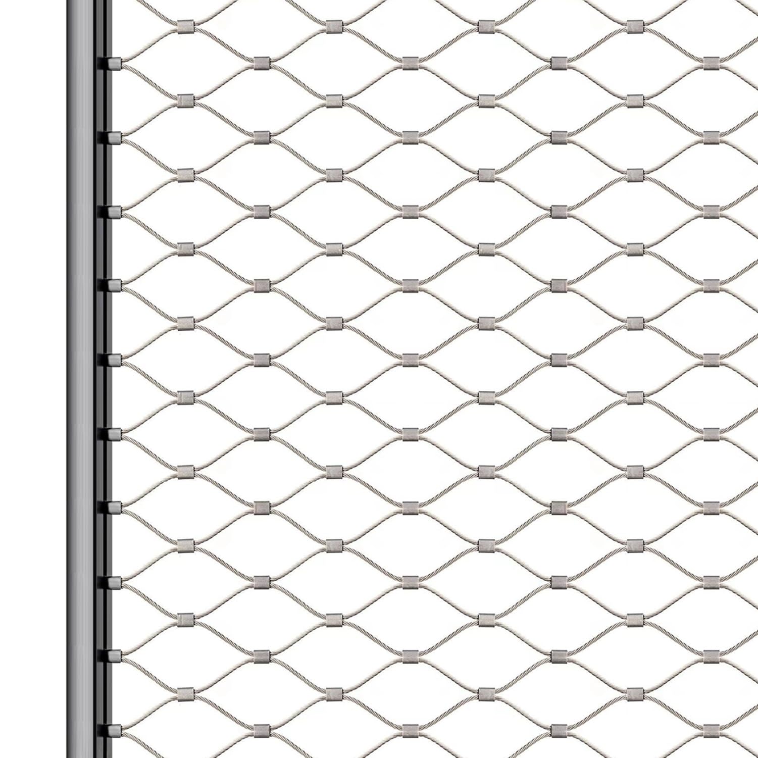 Filet en câble d'acier inoxydable durable pour une protection design d'escalier