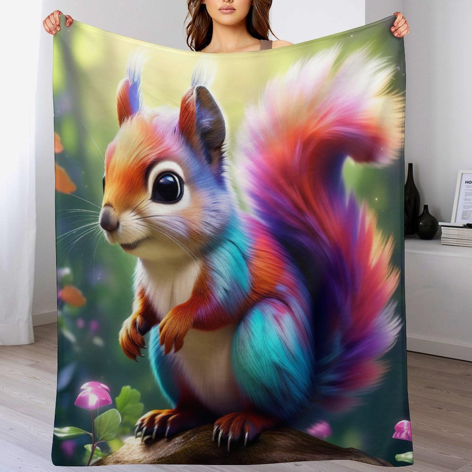 Couverture moelleuse animal écureuil le cadeau idéal pour petits et grands