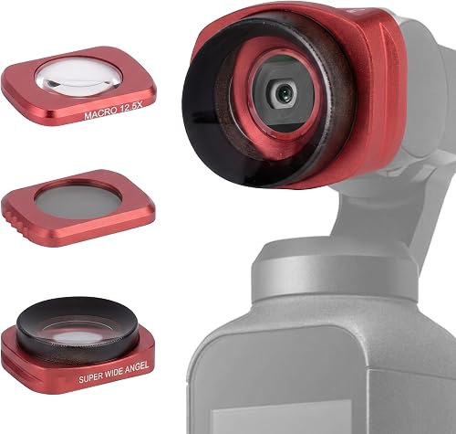 Juego de 3 filtros de Lente CR Gran Angular + 12.5X Macro + CPL para Gimbal Came