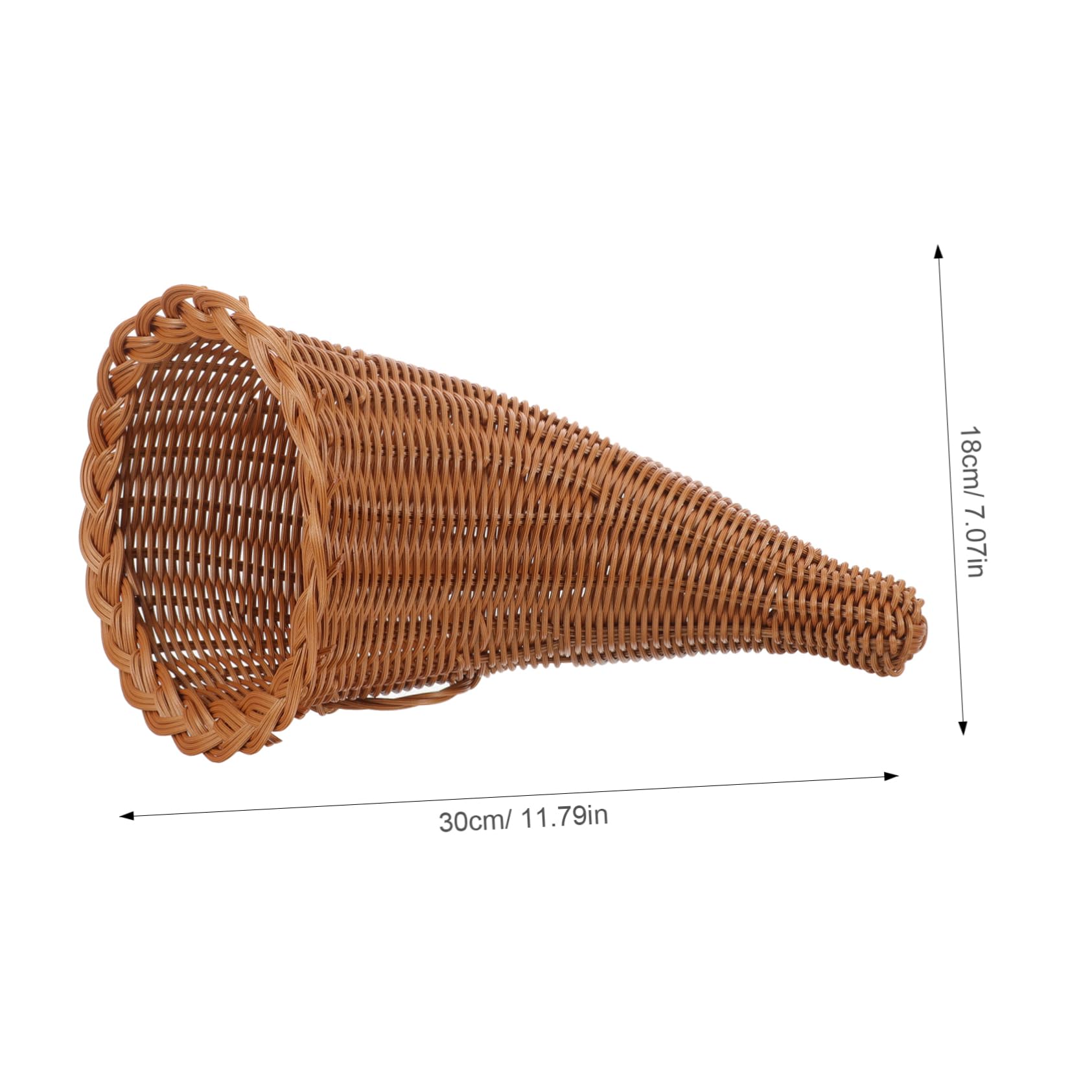 Ciieeo Creative Cornucopia Basket Handwoven Decorative Table Centerpiece for Fruits Snacks Household Items Versatile Storage Natural