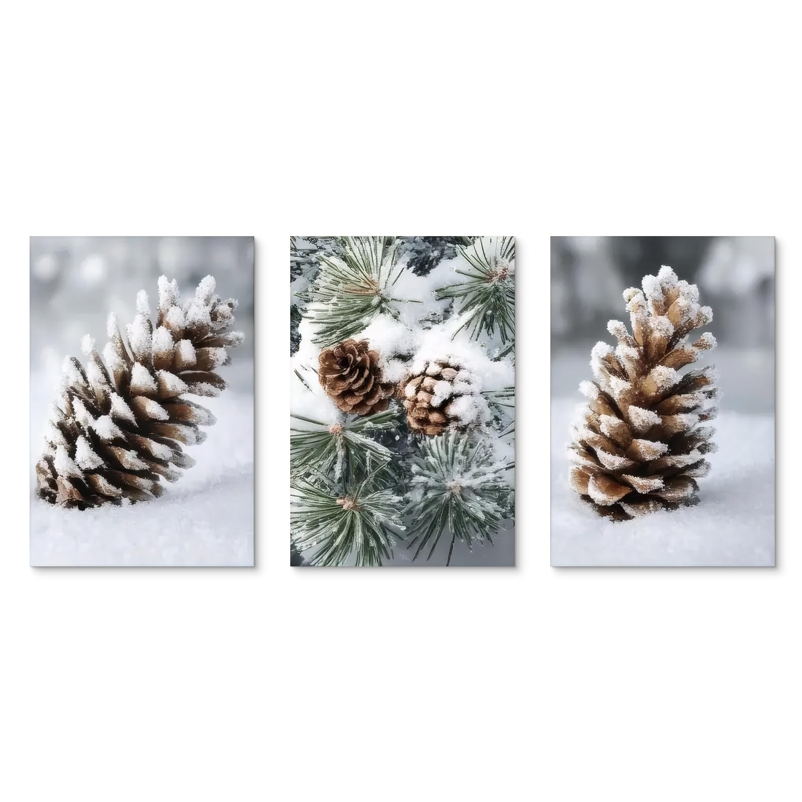 6er Set Winter Poster 30x40cm - Moderne Weihnachtsbilder Für Die Wanddeko