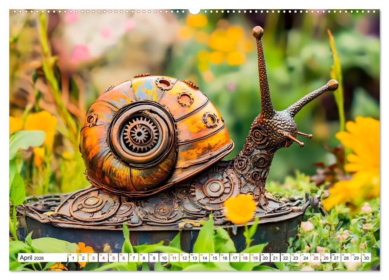 Gartentiere aus Metall - Upcycling-Dekoideen für kreative Gärten (hochwertiger Premium Wandkalender 2026 DIN A2 quer), Kunstdruck in Hochglanz: ... für Ihr grünes Paradies (CALVENDO Kunst)
