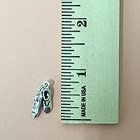 Vista 3 de LGU Abalorio de plata de ley oxidada, 3D, para zapatos de baile, Plata esterlina