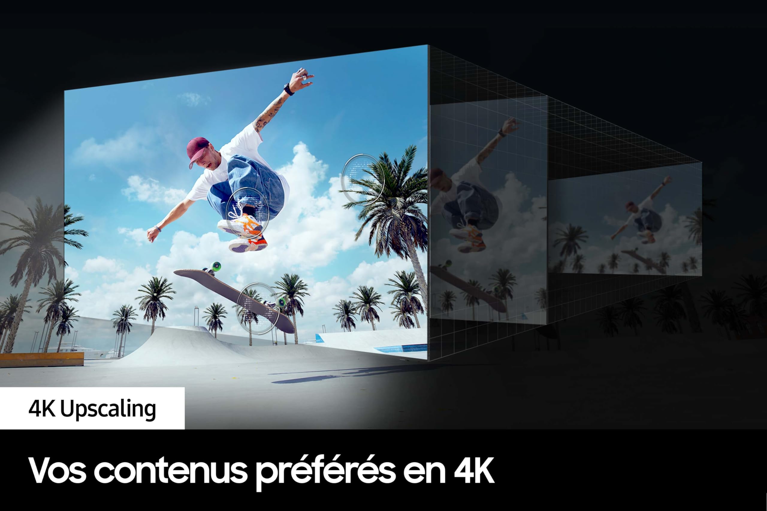 Samsung TV Crystal UHD 4K 2024 55DU8005 Smart TV de 55" avec des Couleurs Incroyables, Le Meilleur Smart TV, Pied à Hauteur Réglable et Tous Les Haut-parleurs Simultanément avec Q-Symphony
