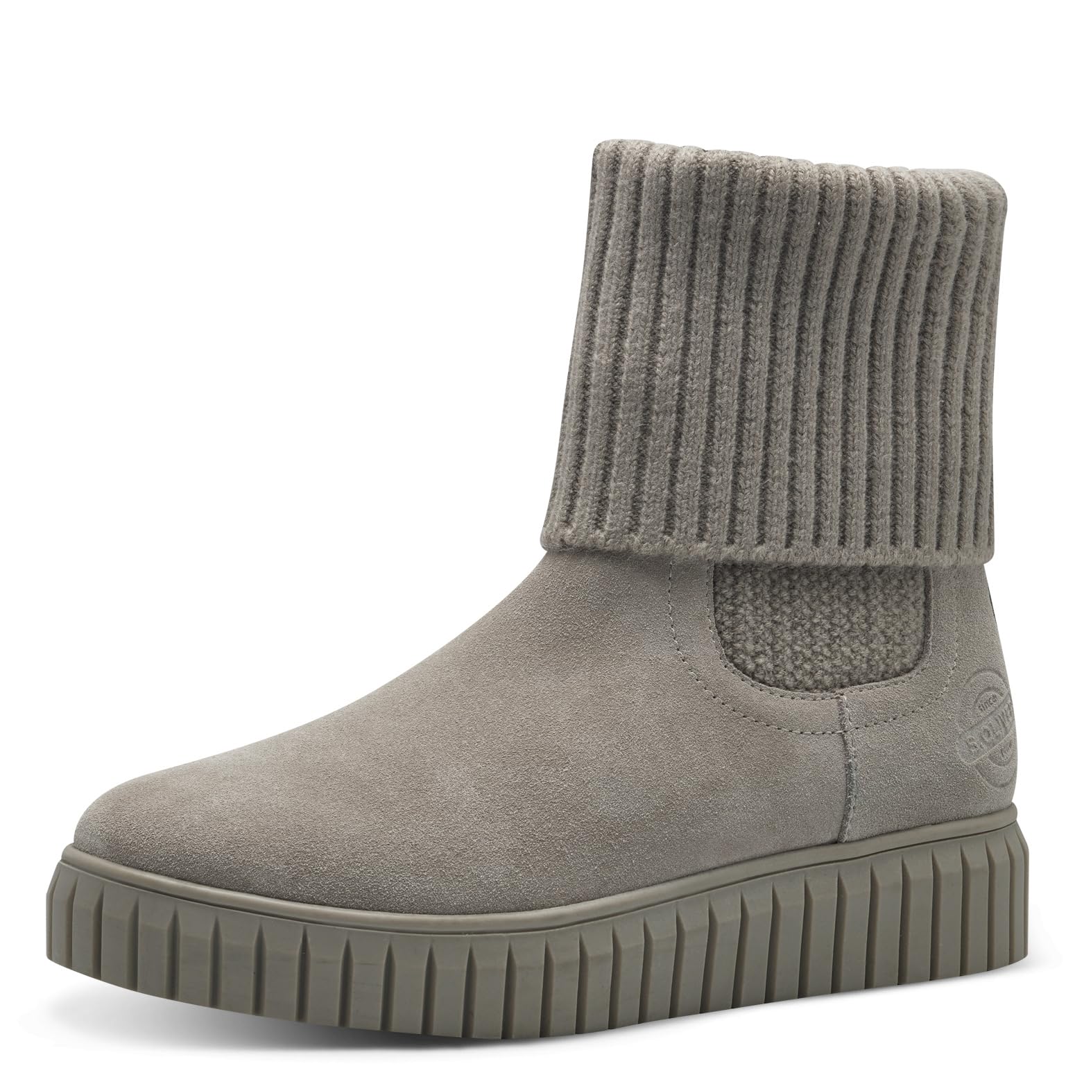 s.Oliver Women's Flat Zip Up Heel Boots, Light taupe, 5 UK