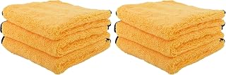 Chemical Guys Professional Grade Premium Microfiber Towels for Cars,Gold,16" x 16",Ultra-Soft and Scratch-Free Car Detailing Cloths for Trucks,Motorcycles,and More,(Pack of 6)
