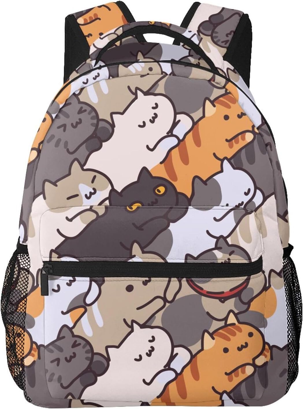 Cat Cartoon Animal Face Cute Backpack For School Laptop Bags Bookbag Big Casual Daypack For Student Girls Boys Kids Teens Travel Sports Work