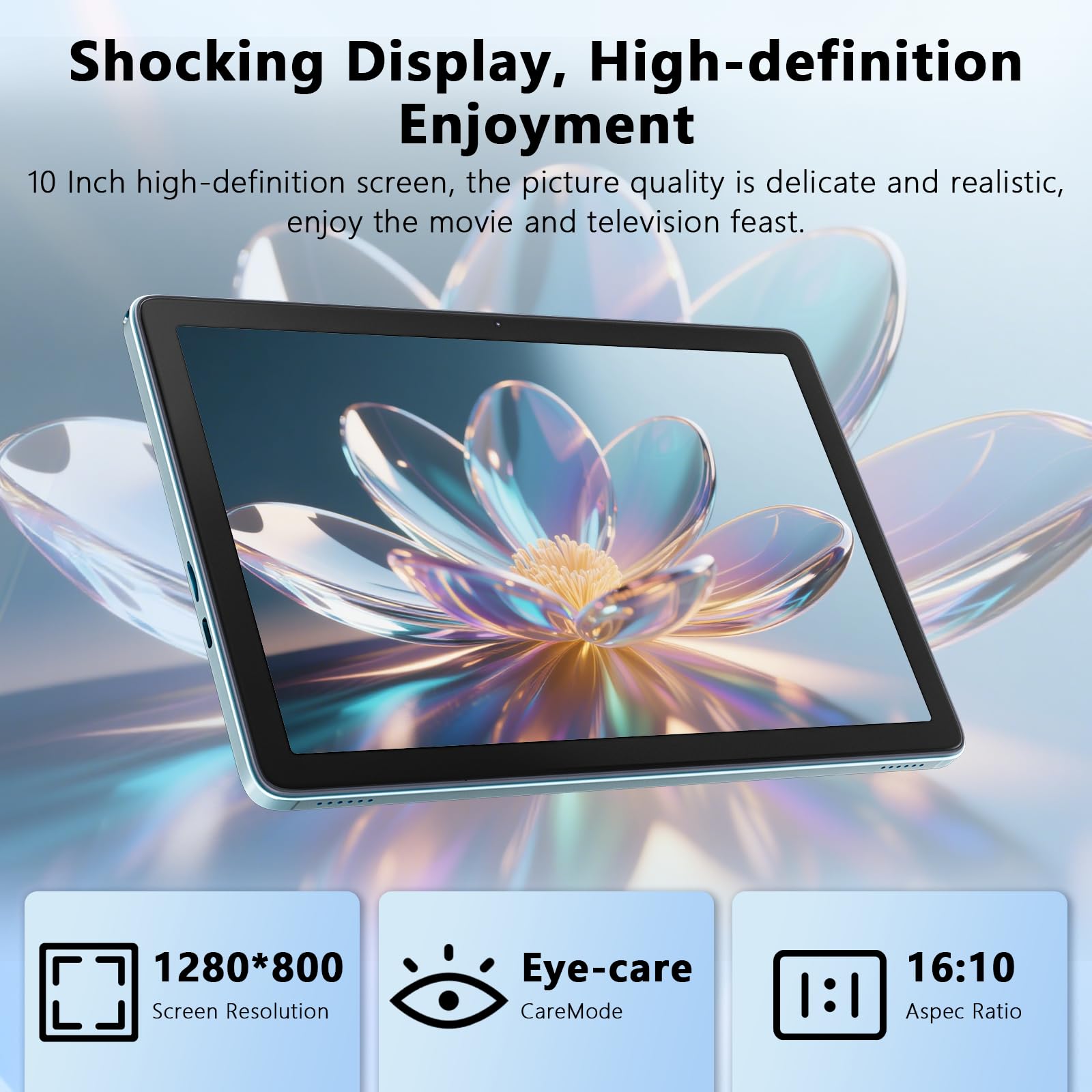 Android 15 Tablet 10 Inch, 24GB RAM+128GB ROM/1TB Expandable, 1.8