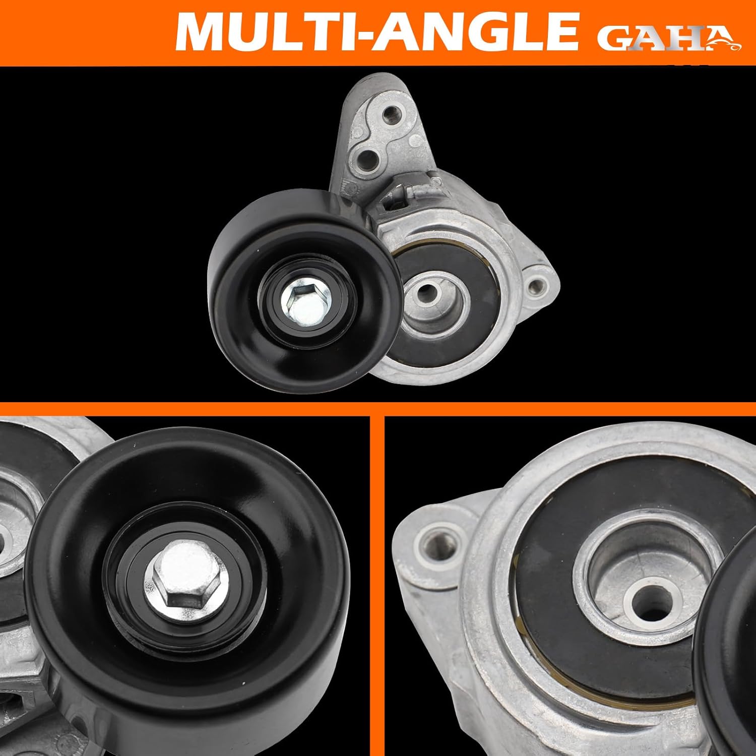 GAHA 38278 Belt Tensioner Assembly with Pully, Compatible for Honda 2003–2007 Accord/ 2006–2011 Civic, for Acura 2013–2015 ILX; 2007–2012 RDX; 2004–2006 TSX, Replace# 31170-RAA-A01