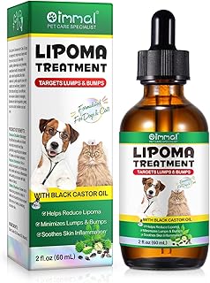 Lipoma Treatment for Dogs with Castor Oil for Lipomas, Soften Fatty Lumps & Bumps, Soothes & Nourishes Pet Skin, Helps Reduce Lipoma, Pet Supplies Suitable for Cats and Dogs - 60ml / 2 OZ