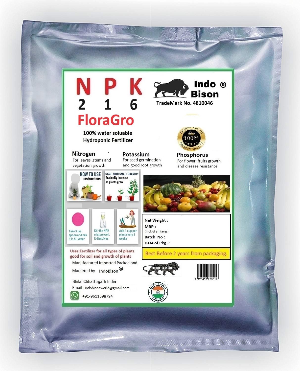 See full amazon price history chart for Indobison Flora Grow NPK 2 1 6 All Purpose Hydroponic mix Plant Fertilizer (2 Kg) Indobison Flora Grow NPK 2 1 6 All Purpose Hydroponic mix Plant Fertilizer (2 Kg) (B0CQKD9XFW) Amazon Price History, Amazon Price Tracker