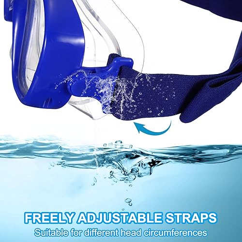 Miniatura 5 de PATIKIL Gafas de natación con cubierta para la nariz, máscara de snorkel de silicona, equipo de buceo, máscara de buceo transparente, vista amplia,