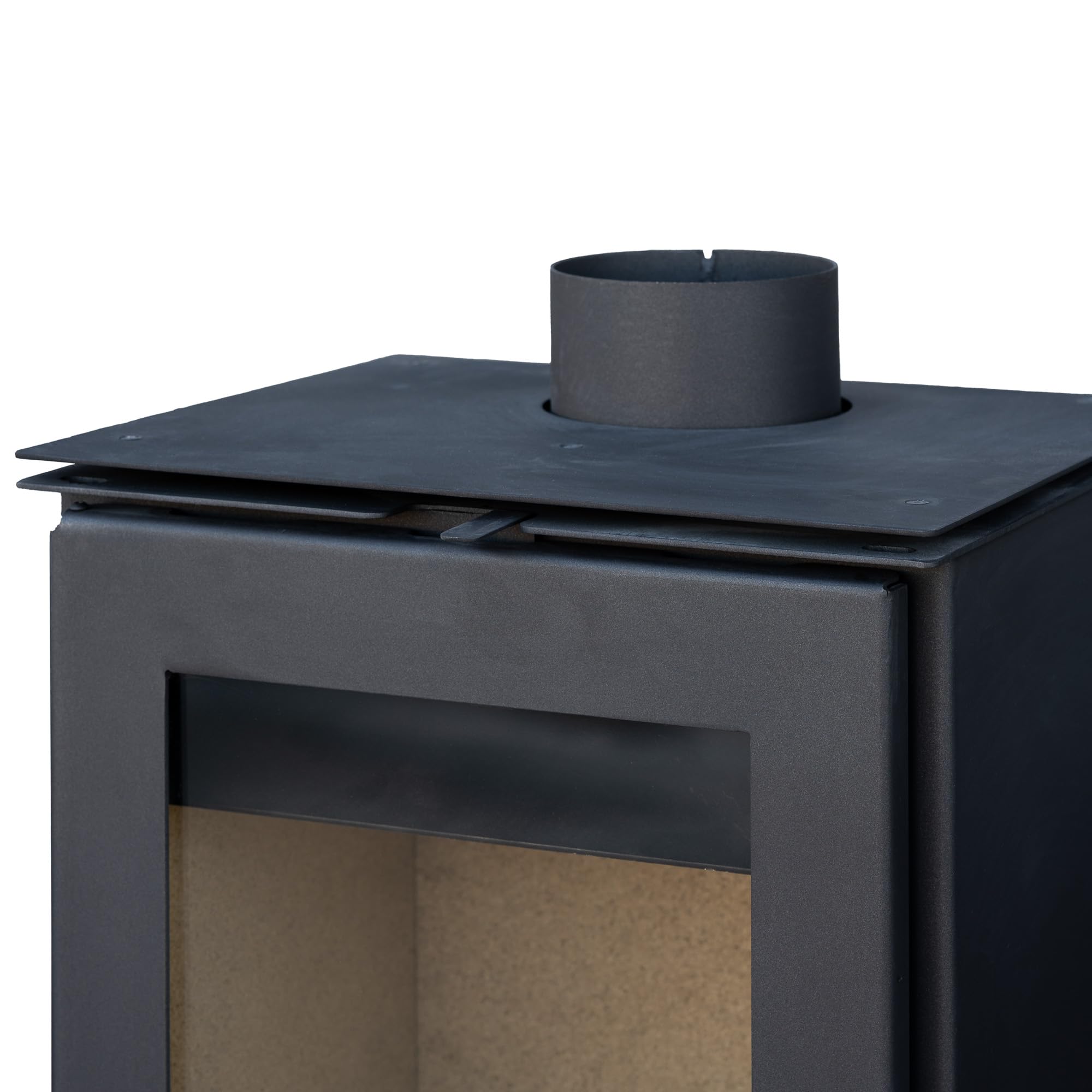 Kaminofen holzofen ALAZ K8M Schwarz 9 kW, Kamin Heizofen Dauerbrandofen Holzofen, Кaminholz Hüttenofen, Кaminfeuer, Briketts Kamin, Fireplace Wood