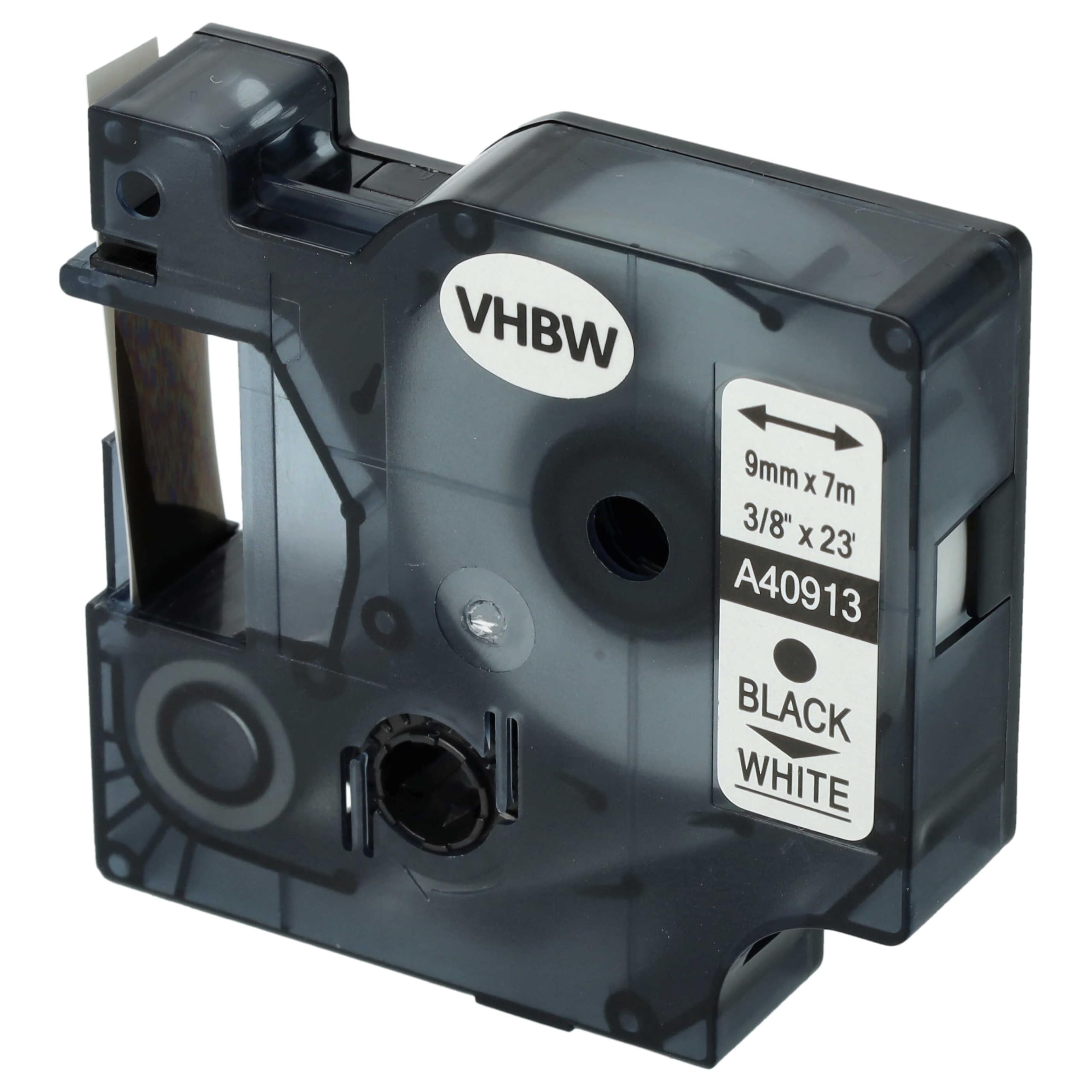 vhbw 10x Cassetta nastro compatibile con Dymo 5000, 2000, 5500, 1000+, 1000, 4500, 3500 etichettatrice 7m x 9 mm nero su bianco