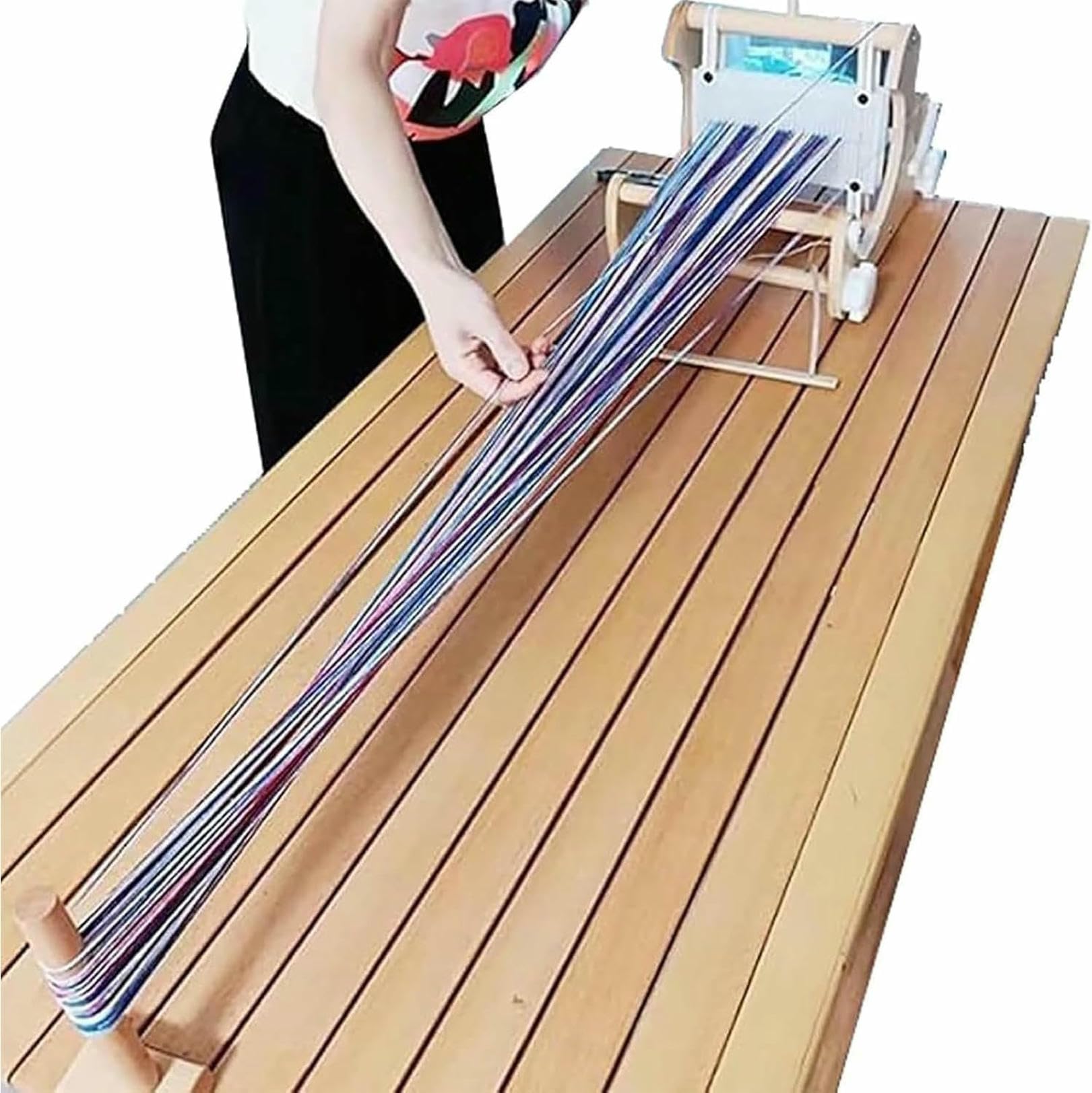 Telaio per Tessitura a Mano Fai da Te, Kit per Telaio da Tavolo in Legno con navette e licci rigidi, Larghezza di Tessitura 20 cm, Kit per Principianti, artisti Artigiani