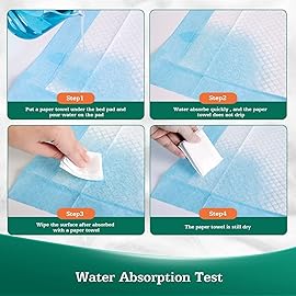 SOFYFINE 50 Count Bed Pads with Adhesive Strip 30x36 Thicken Elderly Adults Incontinence Underpads Disposable, Heavy Duty Absorbent Chucks Waterproof, XL Extra Large Puppy Pee Training Pad