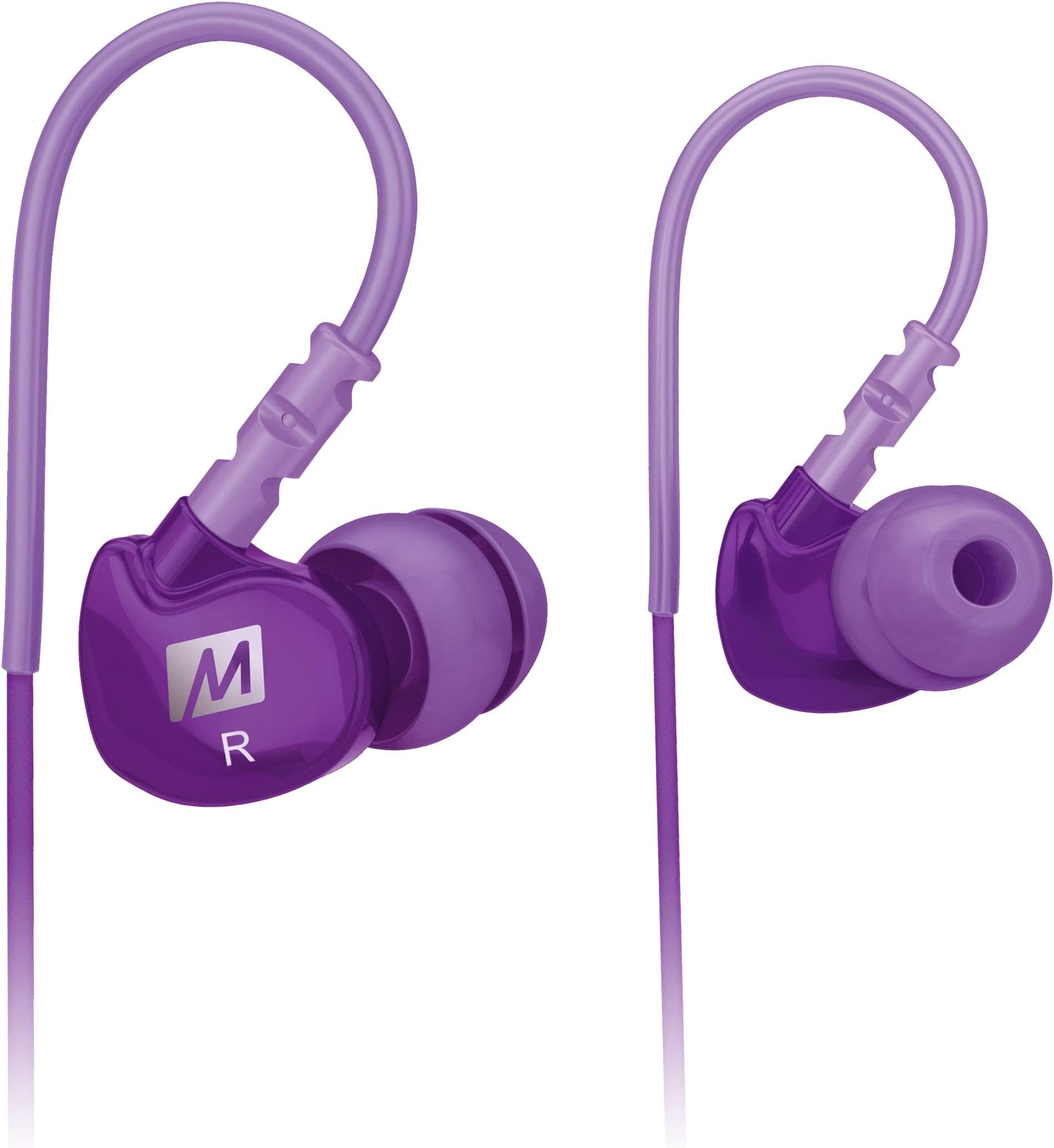 MEE audio Sport-Fi M6 Noise Isolating In-Ear Headphones with Memory Wire (Purple)