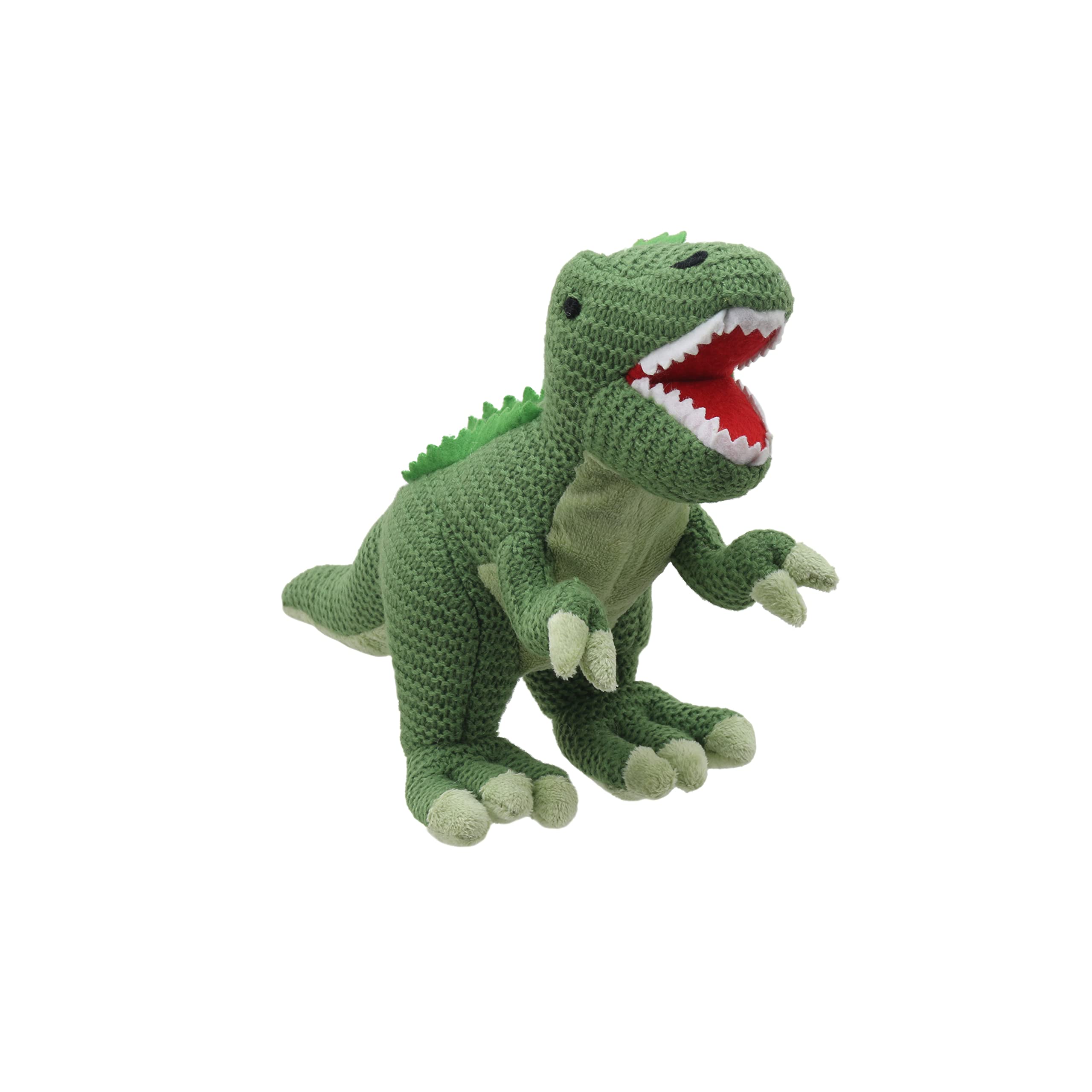 Peluche Wilberry Stegosauro Grigio Lavorato A Maglia - Giocattolo Morbido Per Neonati - Stile Vintage 32 Cm - WB004307