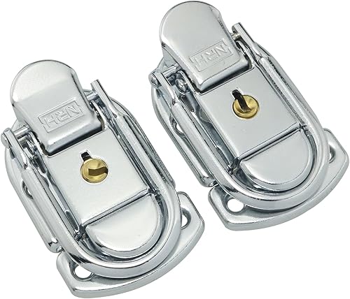 Pestillo de palanca FMHXG 2 piezas de 2.362 x 1.339 in  2.36 x 1.33 pulgadas, cierre de cerrojo de metal para maleta, fundas de madera, maletines,