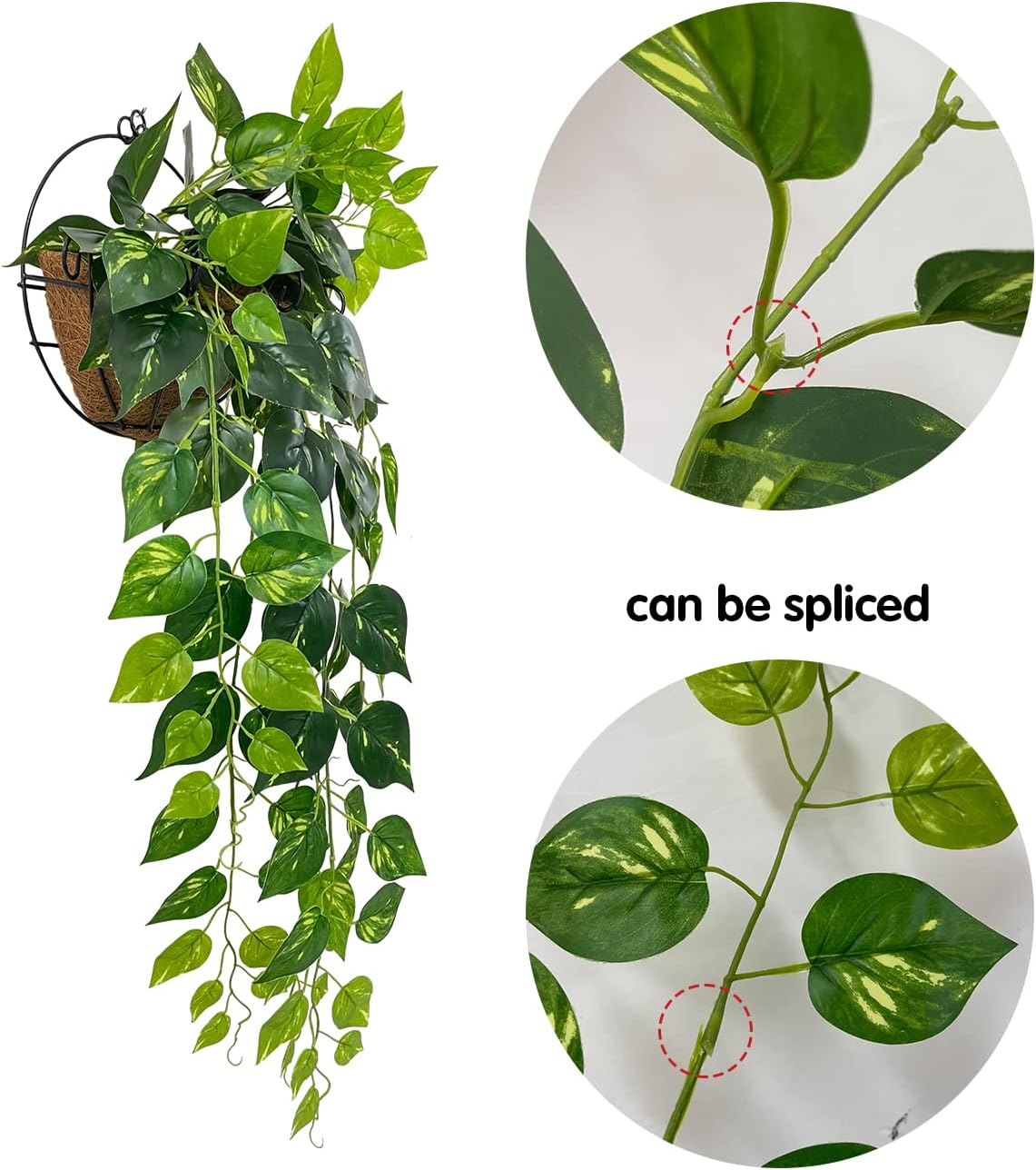 Greflou Fake Vines 125PCS Faux Ivy Leaves 3ft Artificial Hanging Plants Greenery Garland Bedroom Home Decor (Evergreen)…