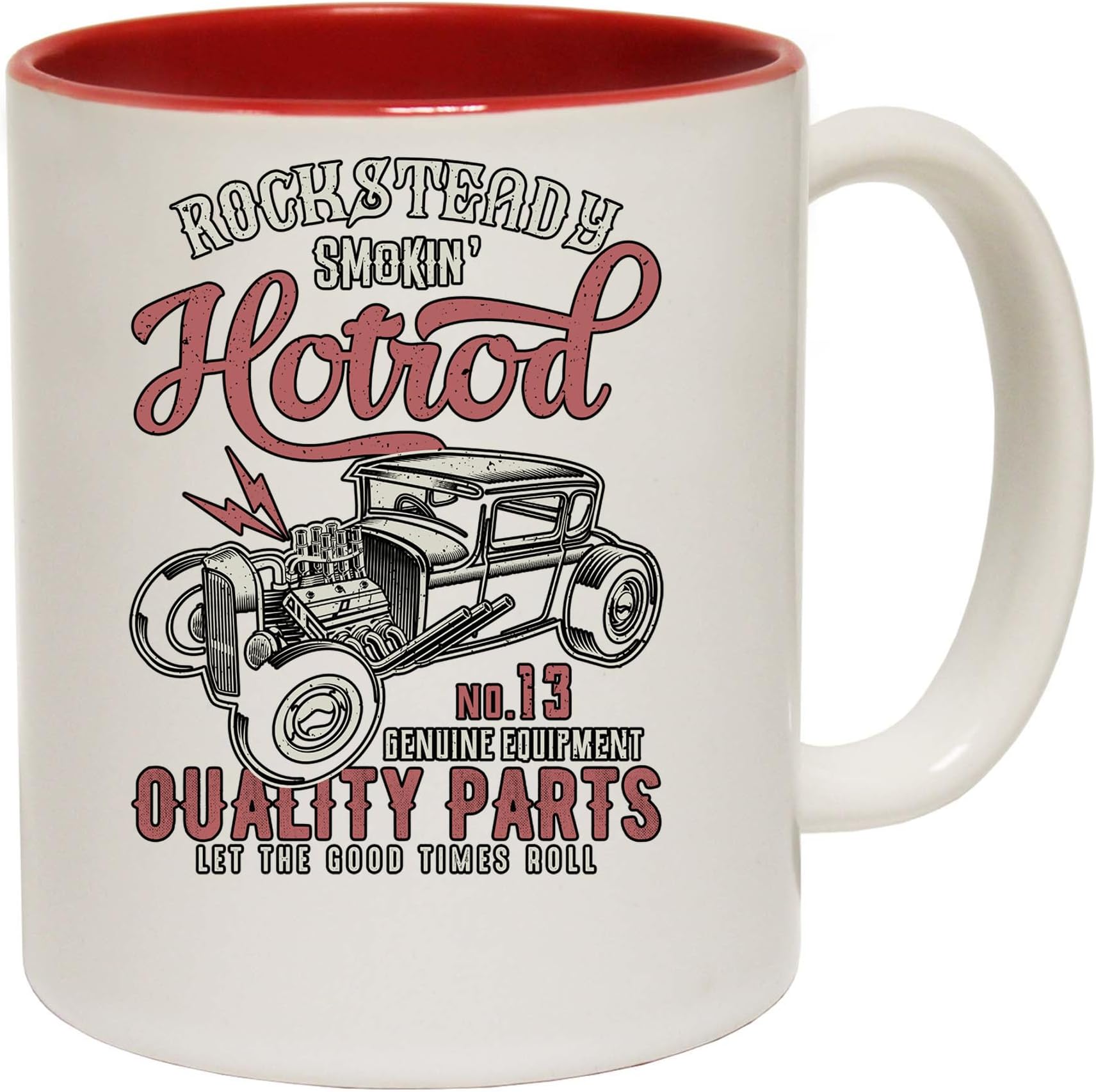 APSRA Rocksteady Smoking Hotrod Car Quality Parts - Funny Mugs Novelty Coffee Mug