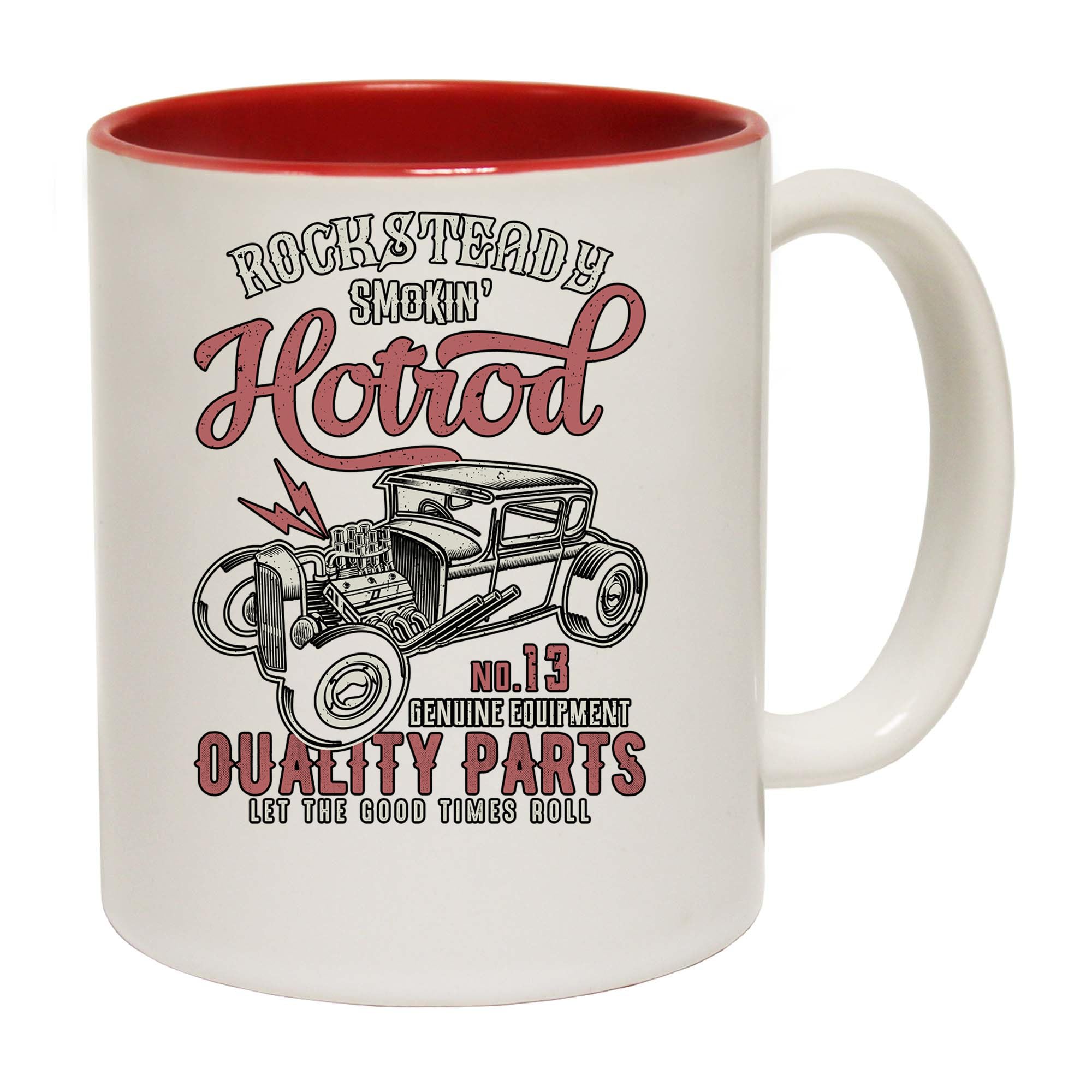 APSRA Rocksteady Smoking Hotrod Car Quality Parts - Funny Mugs Novelty Coffee Mug