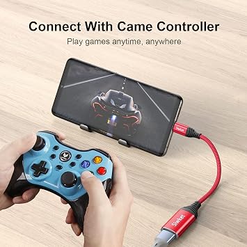 Siwket USB C to USB 3.1 Adapter,OTG Cable Type C Male to USB Female OTG Adaptor Compatible with MacBook Pro 2018,iPad Pro 2020, Samsung Galaxy S20 Note 10 S8 S9, Huawei P30,Google Pixel (Red)